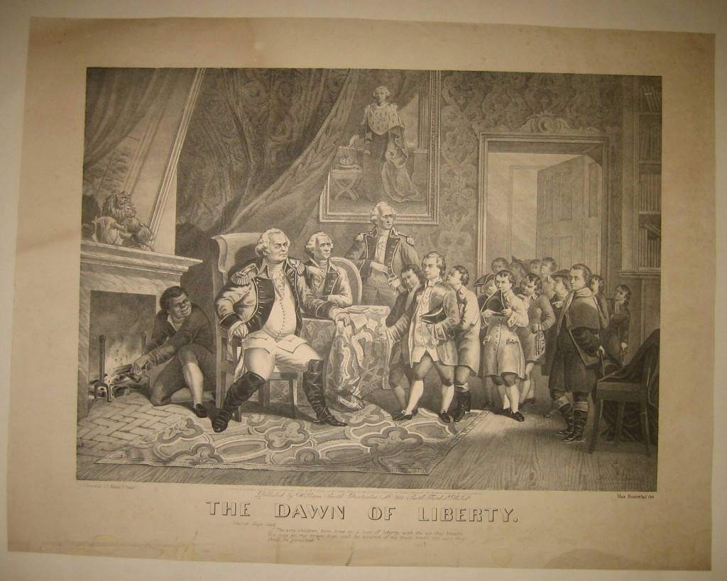 (AMERICAN REVOLUTION--PRINTS.) Group of 4 historical prints depicting scenes from the Revolution.